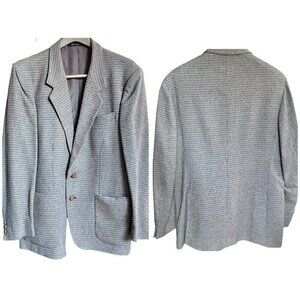 Vintage 4/40 Jaguar Plaid Tweed Sports Coat Jacket Blazer Brown Tan Wool Academi